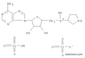 Molecular Structure of 138107-10-5 (Adenosine, 5'-deoxy-5'-(methyl-3-pyrrolidinylsulfonio)-, (3R)-,perchlorate (salt), monoperchlorate (salt))